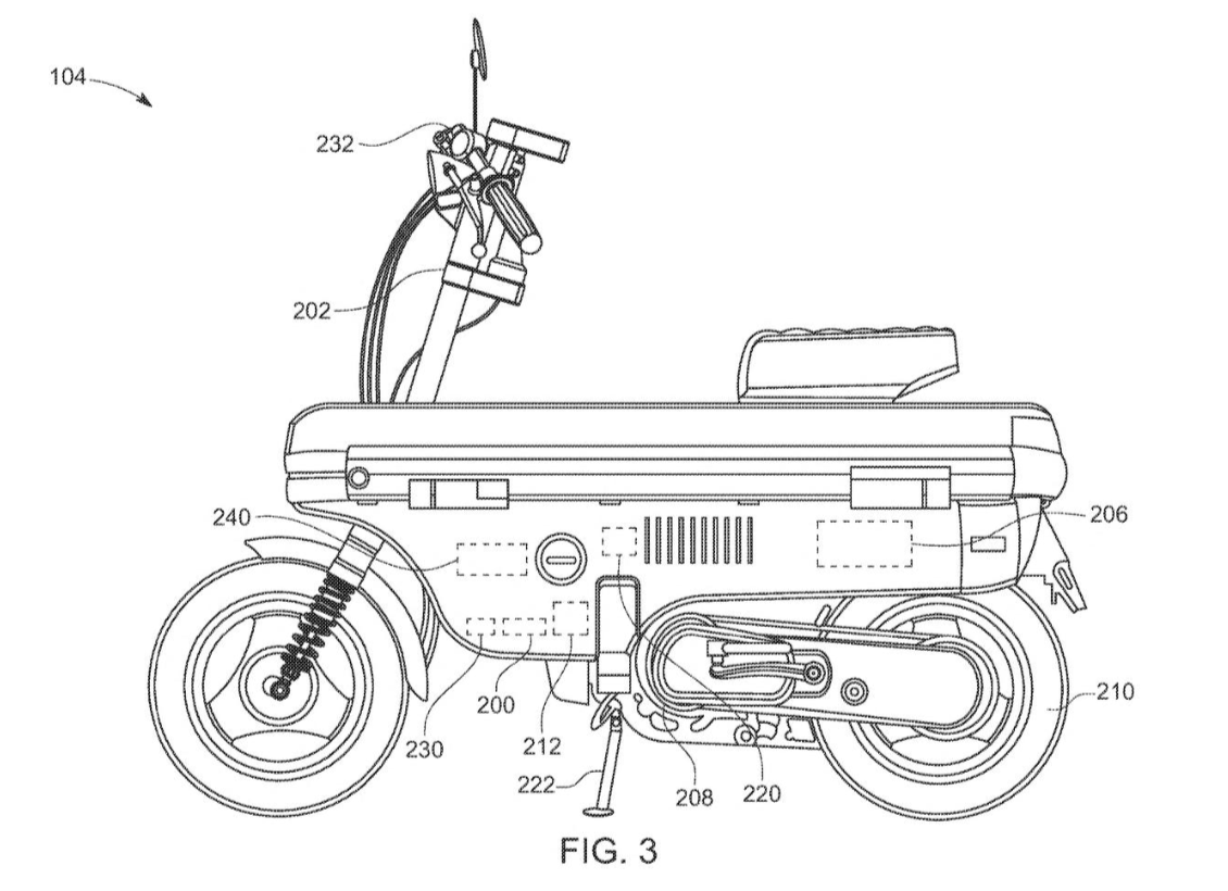 A Honda Motocompo patent drawing